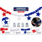 Packx5 Guirnaldas Fiestas Patrias Tricolor + Estrellas 2.60m 2