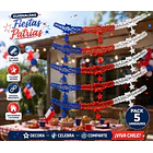 Packx5 Guirnaldas Fiestas Patrias Tricolor + Estrellas 2.60m 4