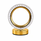Lámpara de Mesa LED Recargable Diseño Circular Dorado Dimerizable 3 Tonos 1