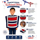 Poncho De Huaso Chileno Tricolor Fiestas Patrias 35x42cm LC 2