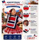 Poncho De Huaso Chileno Tricolor Fiestas Patrias 35x42cm LC 3
