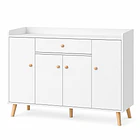 Zapatero Organizador 120cmx30x84cm De Madera 4 Puertas  1