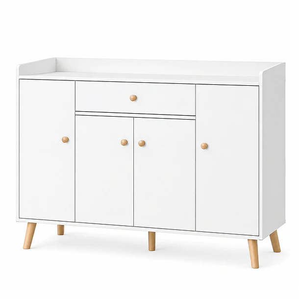 Zapatero Organizador 120cmx30x84cm De Madera 4 Puertas  1