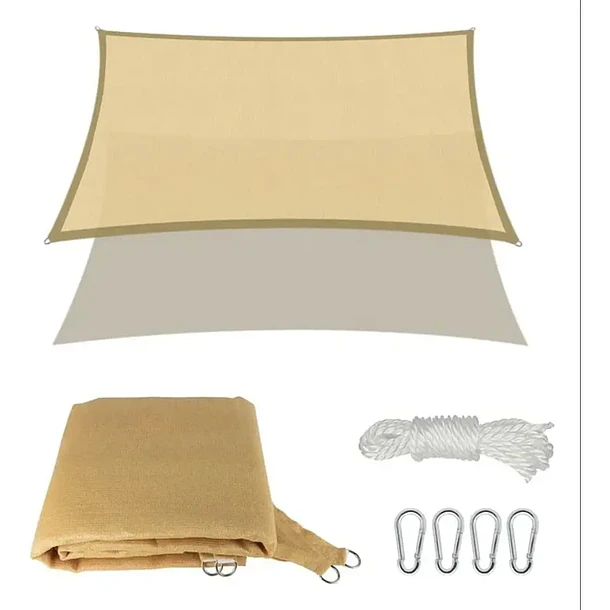  Toldo Vela De Sombra Rectangular Para Patio Jardín 2x3  CN 1