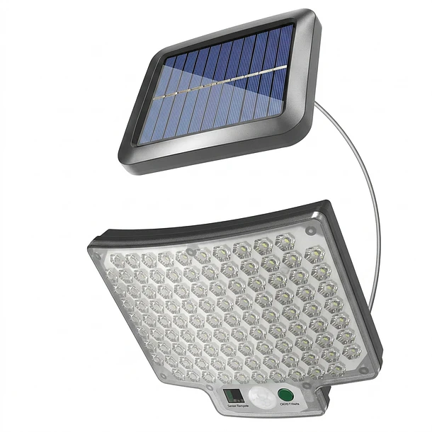 Lampara Solar De Pared Jardin 104 Led Exteriores Impermeable  1