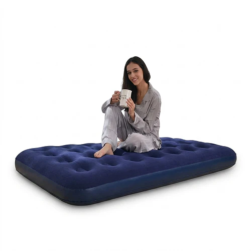 Colchón Inflable De 1 Plaza Comodidad Portátil 191x76x22 Cm Azul