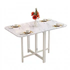 Mesa De Comedor Plegable Multiuso Efecto Mármol 120x60x75cm TN 1