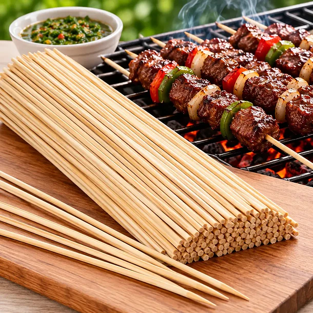 Brochetas Pinchos de Palitos De Bambú De 40cm X40 Unidades LC 2