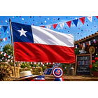 Bandera De Chile 60x90 Cm Fiestas Patrias  6