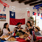 Pack X5 Guirnalda Decorativa Tricolor Calada Con Banderines 2,60M 3