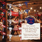 Pack X5 Guirnalda Decorativa Tricolor Calada Con Banderines 2,60M 4