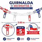 Pack X5 Guirnalda Decorativa Tricolor Calada Con Banderines 2,60M 5
