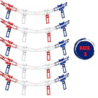 Pack X5 Guirnalda Decorativa Tricolor Calada Con Banderines 2,60M 1