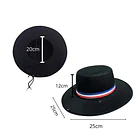 Sombrero Huaso Chileno Negro Tricolor Ideal Fiestas Patrias COD18045 6
