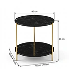 Mesa Auxiliar Moderna Marmoleado Decoración Redondo  4