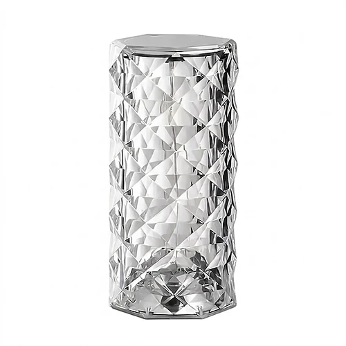 Lámpara De Mesa Rose Diamond Colores Táctil Con Mando