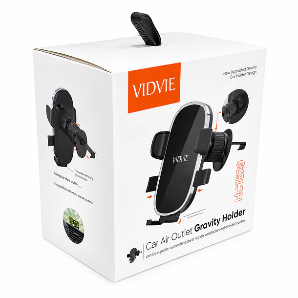 Soporte Para Carro Vidvie Hc1529 De Celulares Carro Negro  3