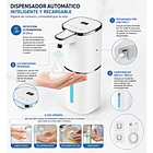 Dispensador De Jabón Automático Con Sensor Recargable USB Tipo C 380ml 6