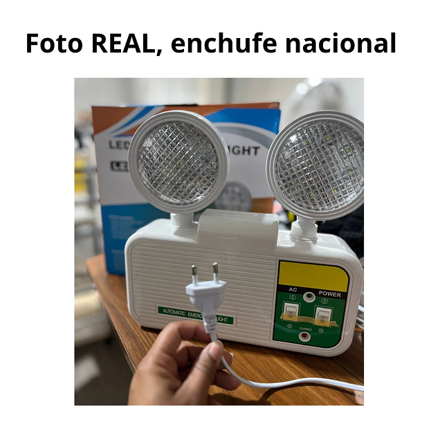 Lámpara Emergencia Led Doble Foco Recargable 3.7v / 1800mah TC 4