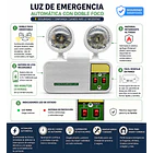 Lámpara Emergencia Led Doble Foco Recargable 3.7v / 1800mah TC 5