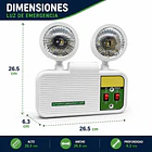 Lámpara Emergencia Led Doble Foco Recargable 3.7v / 1800mah TC 6