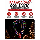 Adorno Navideño Papá Noel En Paracaídas Solar Multicolor  TC 5