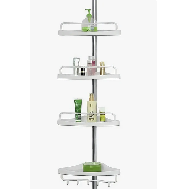 Organizador esquinero ducha baño multiuso 4 pisos ajustable  1