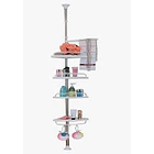 Organizador esquinero ducha baño multiuso 4 pisos ajustable  2