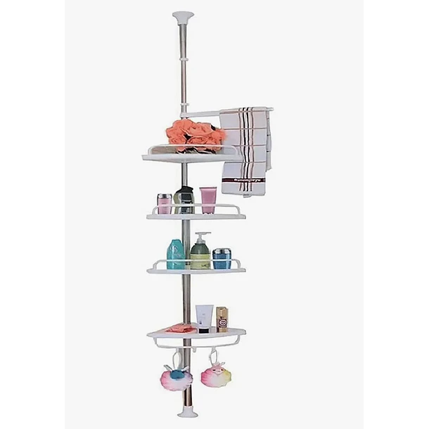 Organizador esquinero ducha baño multiuso 4 pisos ajustable  2