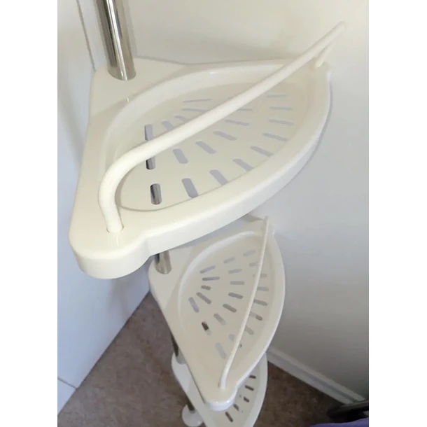 Organizador esquinero ducha baño multiuso 4 pisos ajustable  5