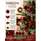 Set X6 Esferas Navideñas De Terciopelo Adornos Árbol Navidad LC 3