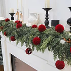 Set X6 Esferas Navideñas De Terciopelo Adornos Árbol Navidad LC 4