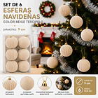 Set X6 Esferas Navideñas De Terciopelo Adornos Árbol Navidad LC 11