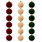 Pack X18 Esferas Navideñas Bambalinas Bordo-beige-verde 9cm LC 1