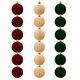 Pack X18 Esferas Navideñas Bambalinas Bordo-beige-verde 9cm LC