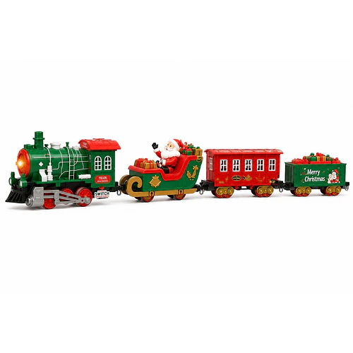 Tren Navideño Decorativo Con Luces Y Sonido Set 29 Piezas NV