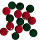 Set X6 Esferas Navideñas De Terciopelo Adornos Árbol Navidad LC