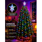 Luces Navideñas Cascada Para Árbol 1.5 Metros Led Multicolor NV 2