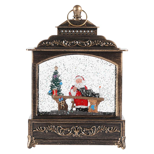 Adorno Farol Navideño Con Luz Y Sonido Estilo Vintage NV