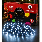 Luces Navideñas Solares Cascadas Exterior 200 Led 6 Metros 8 Funciones NV 3