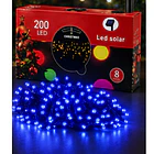 Luces Navideñas Solares Cascadas Exterior 200 Led 6 Metros 8 Funciones NV 6