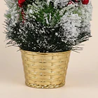 Mini Árbol De Navidad De Mesa Nevado Con Adornos 39cm  3