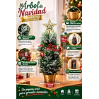 Mini Árbol De Navidad De Mesa Nevado Con Adornos 39cm  4