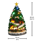 Adorno Navideño Musical Árbol Giratorio Con Tren Y Luces 3