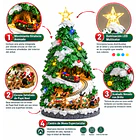 Adorno Navideño Musical Árbol Giratorio Con Tren Y Luces 4