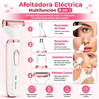 Kit De Depilación Y Rasurado Femenino 4 En 1 Recargable Usb  4