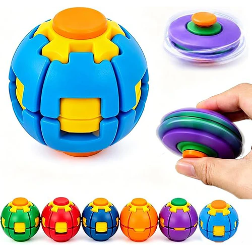 Pelota Antiestrés Fidget Spin Ball Esfera 5d Con Luces TC