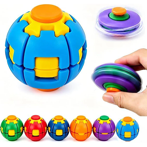 Pelota Antiestrés Fidget Spin Ball Esfera 5d Con Luces TC 1