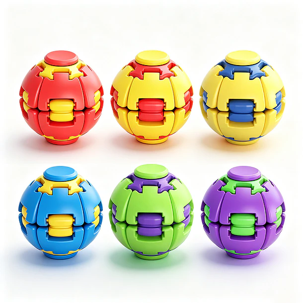 Pelota Antiestrés Fidget Spin Ball Esfera 5d Con Luces TC 8