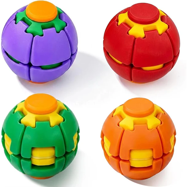 Pelota Antiestrés Fidget Spin Ball Esfera 5d Con Luces TC 9